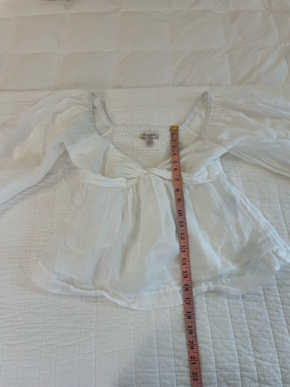 Banana Republic Size Small White Peasant Blouse - Picture 6 of 9